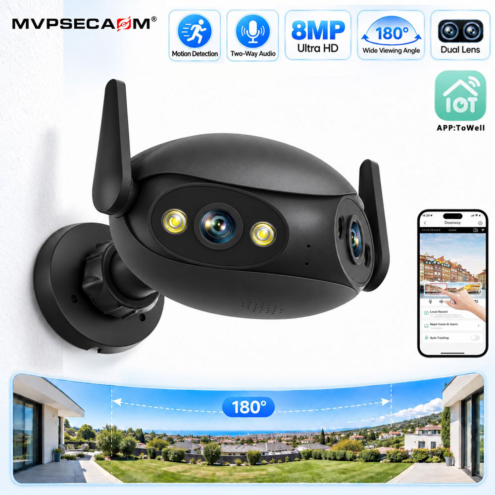 Smart Garden Monitoring System - New 8MP Dual Lens WiFi Security