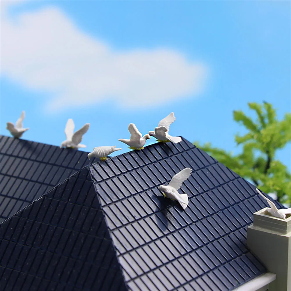 Smart Garden Diy - 5PCS Miniature White Dove Model Pigeons
