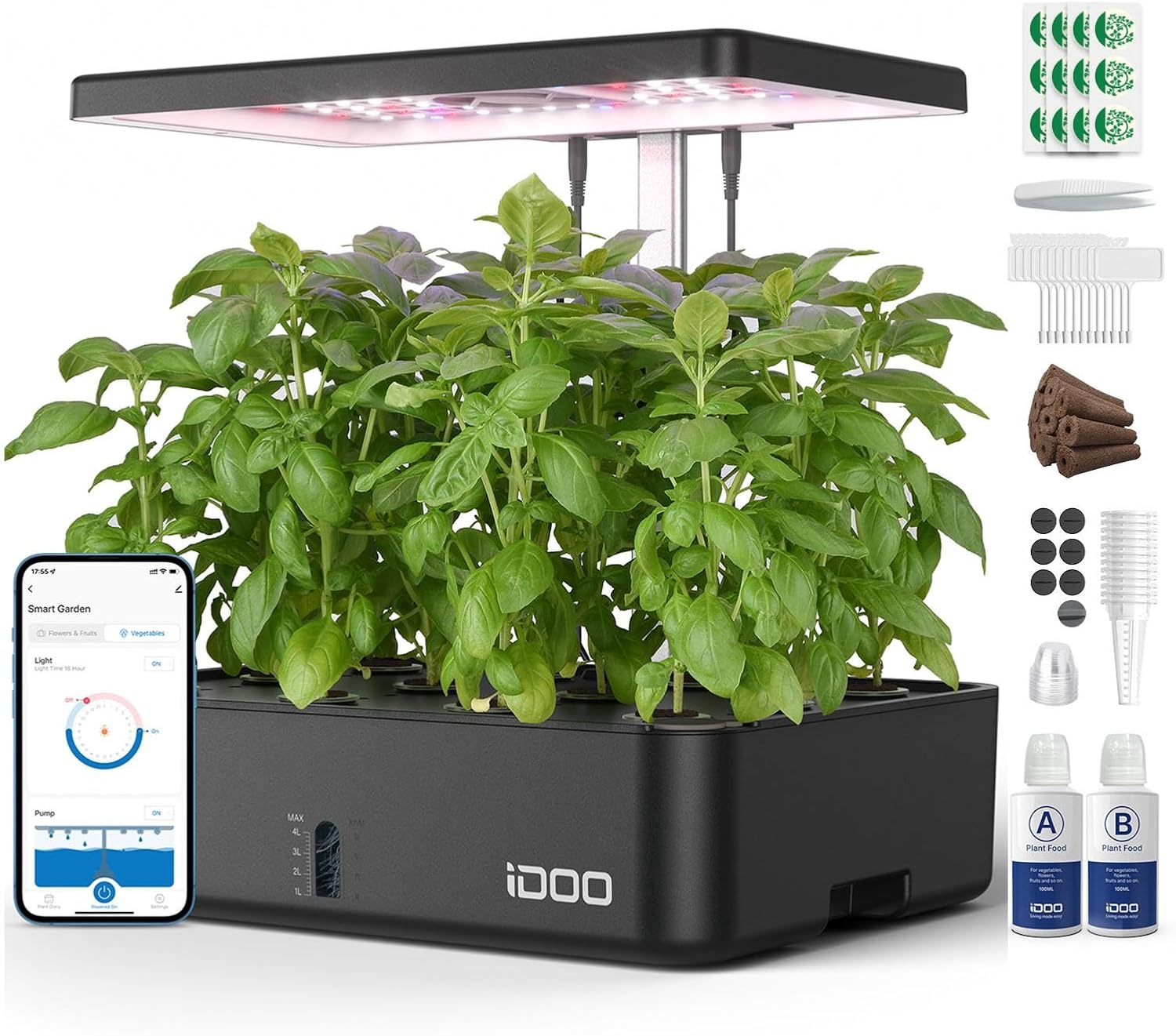Hydroponic Grow Pod - 12 Pods WiFi Hydroponics Growing System