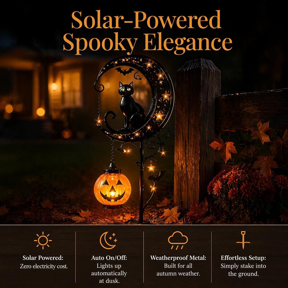 Solar Halloween Black Cat & Pu - Smart Garden Solar review and price