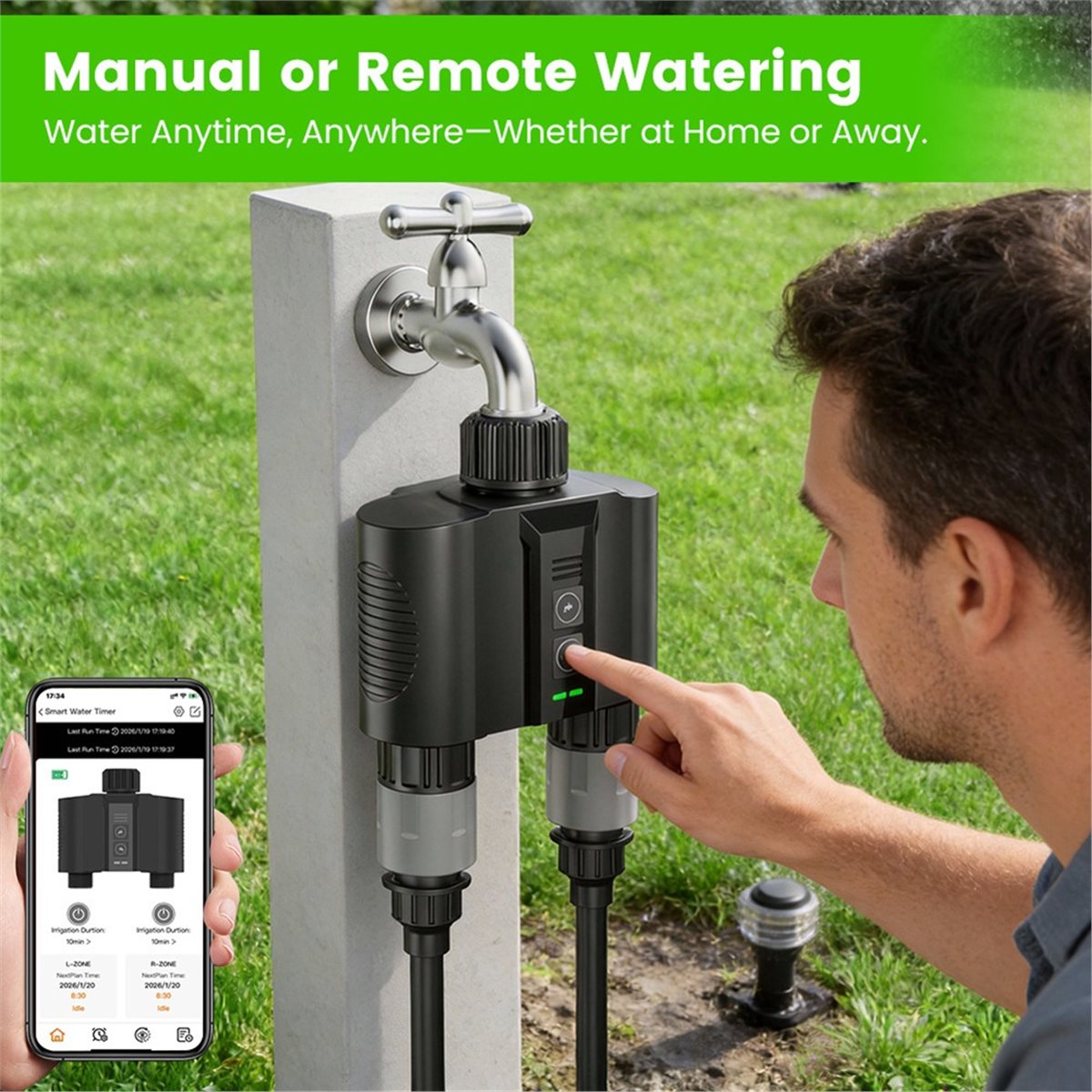 Y17A 1 Set WiFi Water Timer fo - Smart Garden Hose Valve review and price
