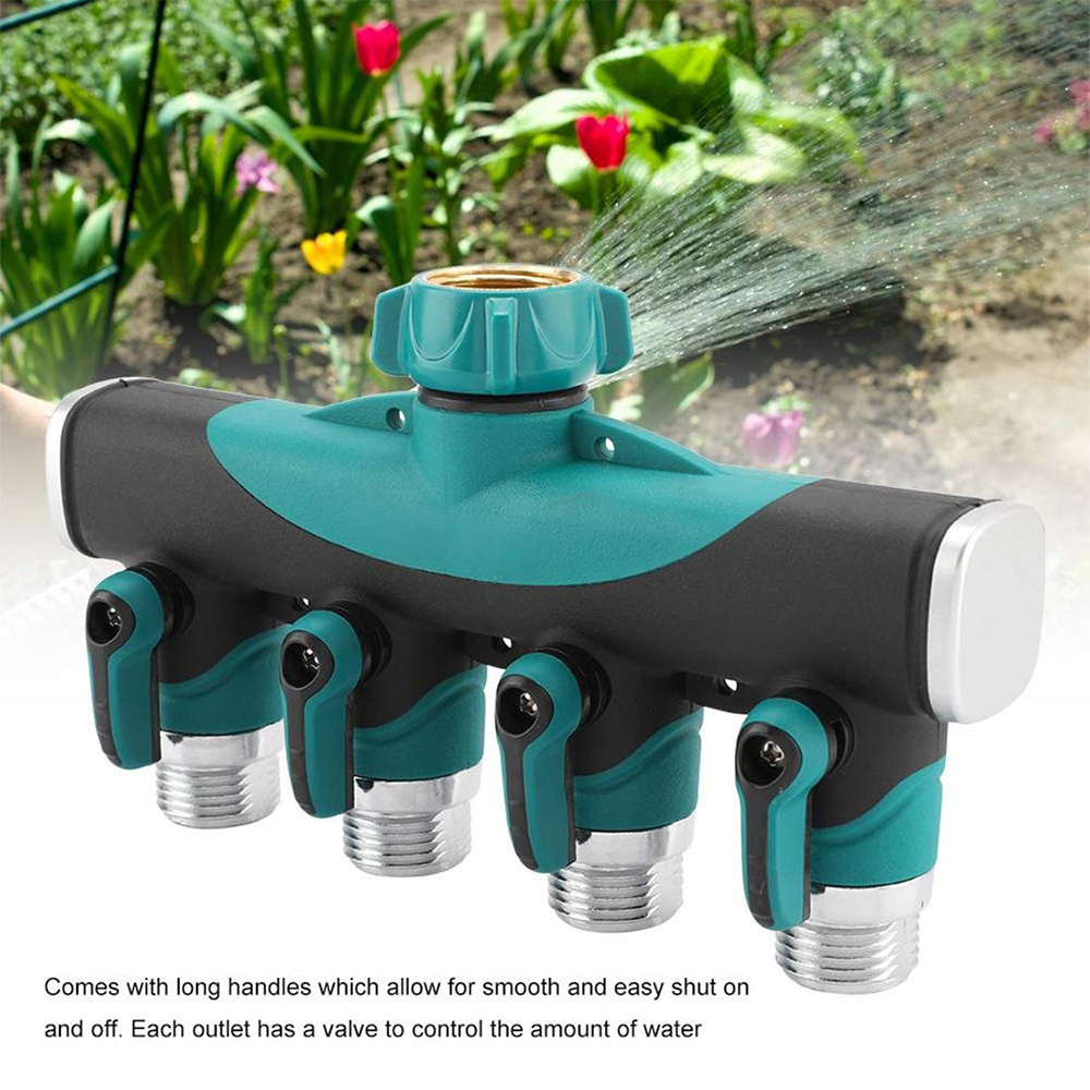 Heavy Duty Metal 4 Way 3/4'' T - Smart Garden Hose Valve review and price