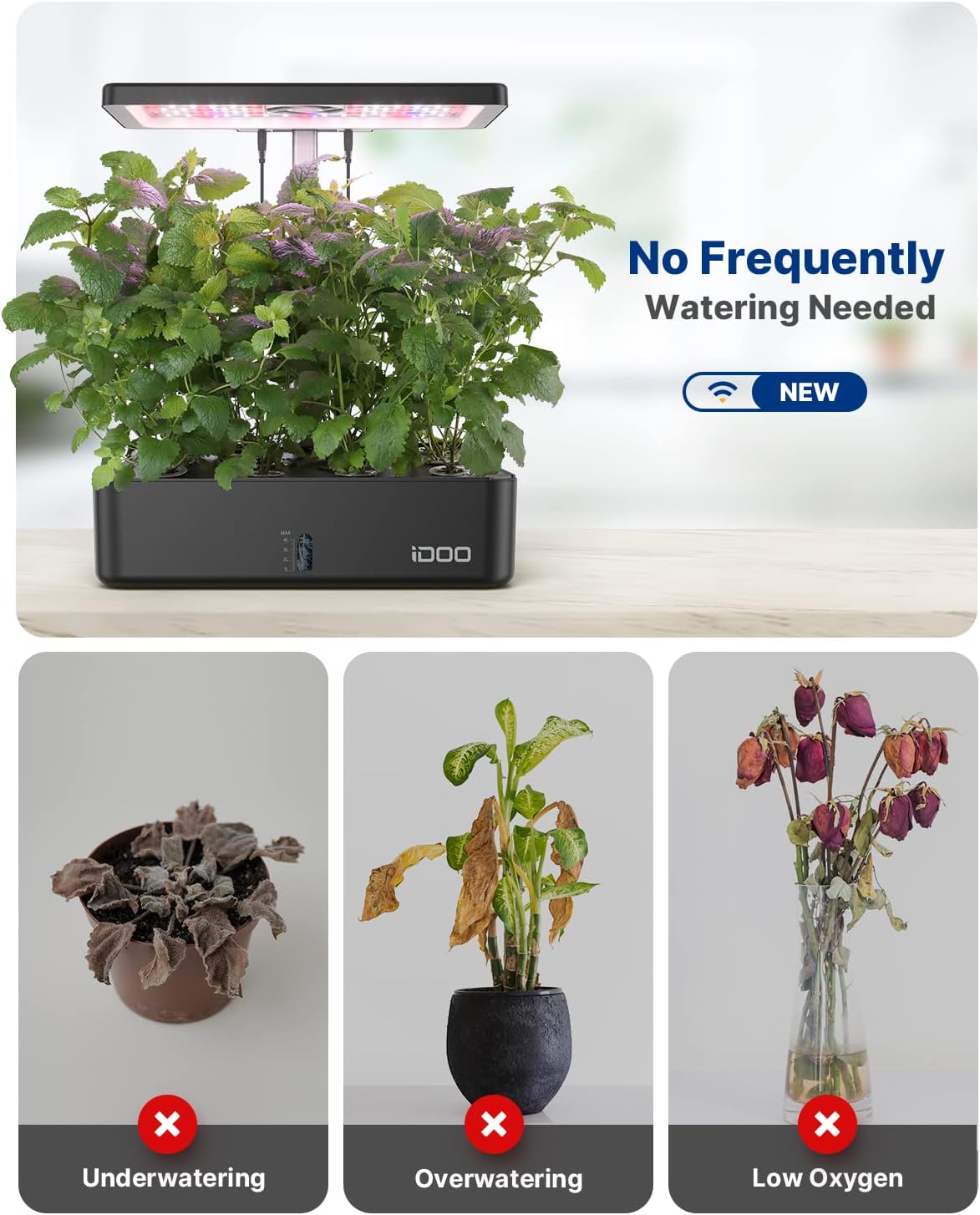 12 Pods WiFi Hydroponics Growi - Hydroponic Grow Pod review and price