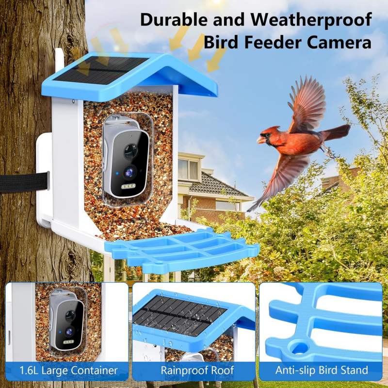 WiFi Smart Bird Feeder with Ca - Smart Garden Outdoor review and price