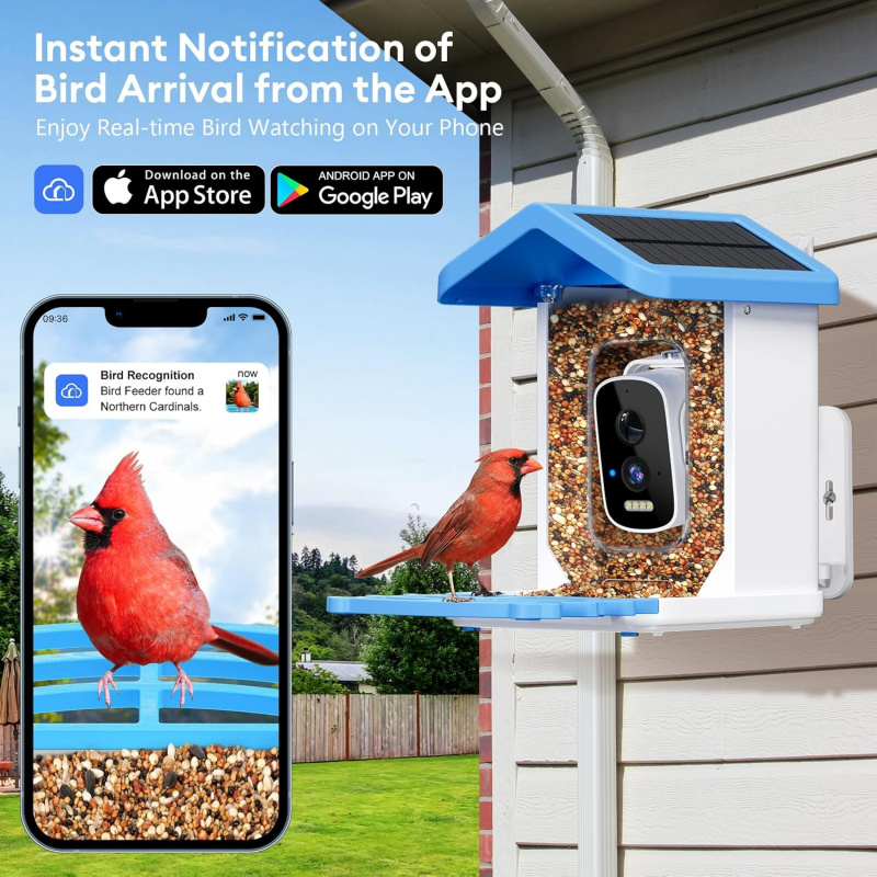 WiFi Smart Bird Feeder with Ca - Smart Garden Outdoor review and price