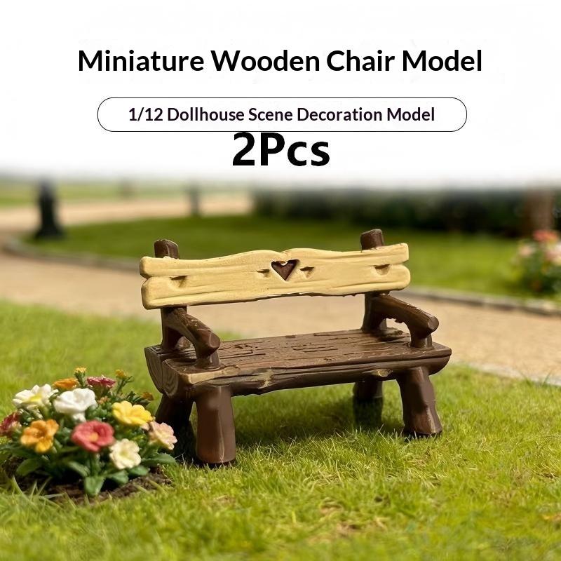 2Pcs 1/12 Miniature Bench Doll - Smart Garden Diy review and price